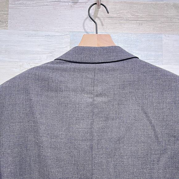Jhane Barnes Vintage Wool Hopsack Suit Gray 3 Button Mens 42L 36W Pleated Pants - Picture 7 of 13